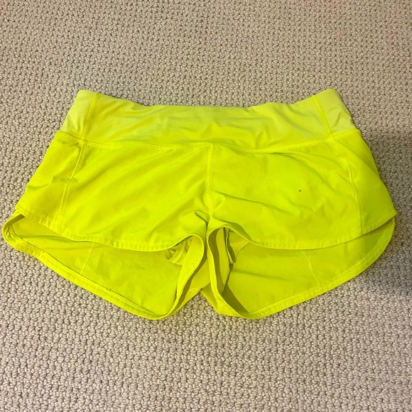 size 6 neon Lululemon shorts!! - Picture 1 of 5
